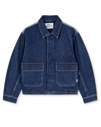 Mads Nørgaard - Luke Denim Solar Block Jakke - Mid Blue Denim